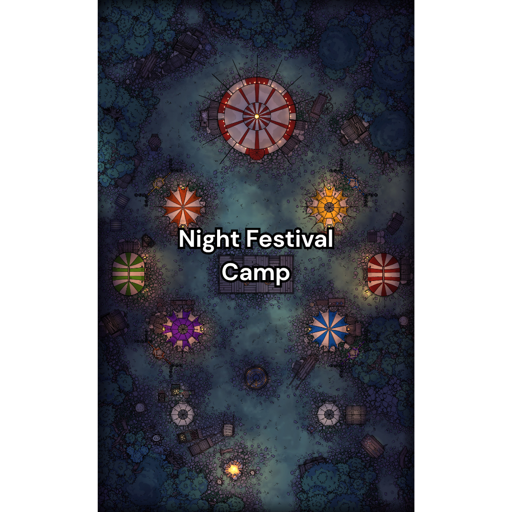 Festival Fairgrounds RPG Battlemap Pack [26x42]
