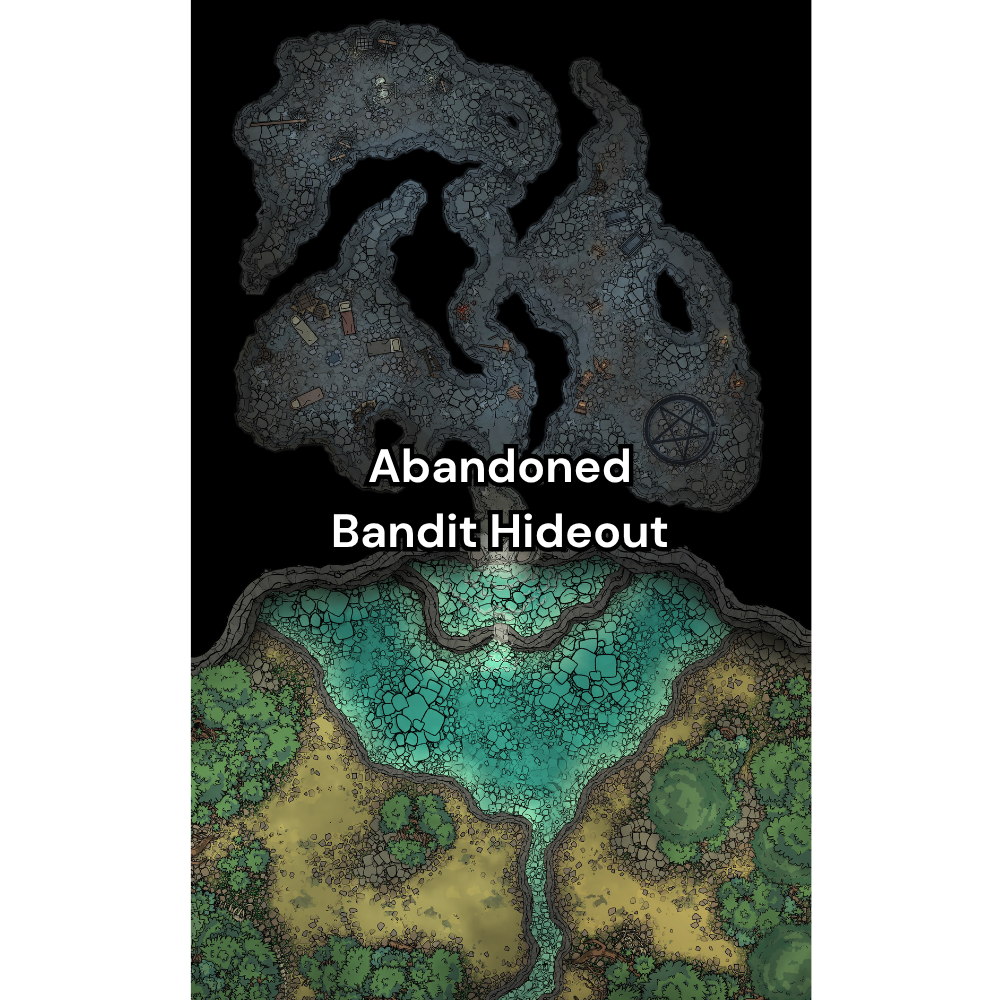 Waterfall Cave RPG Battlemap Pack [26x42]