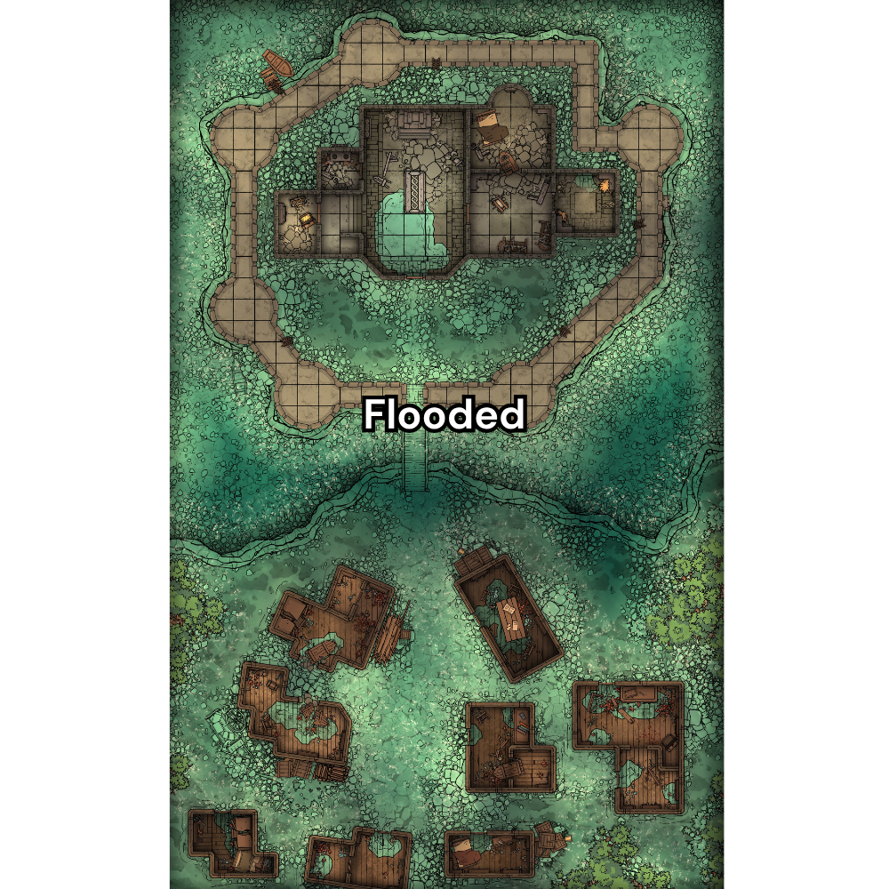 Coastal Fort RPG Battlemap Pack [26x42]