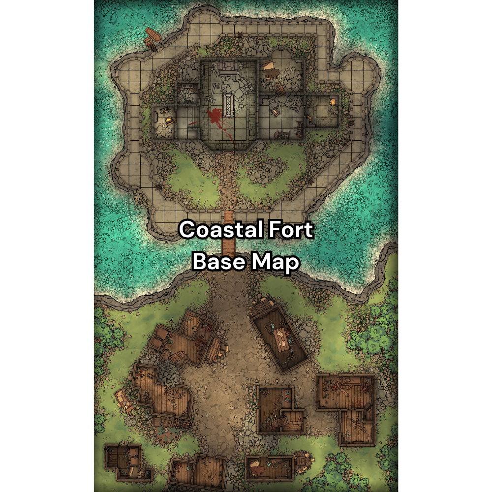 Coastal Fort RPG Battlemap Pack [26x42]