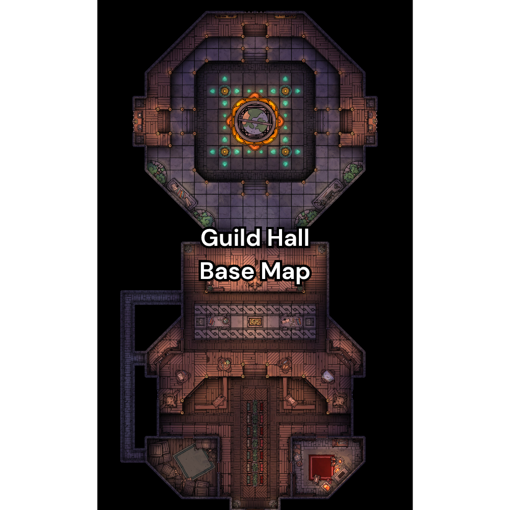 Guild Hall RPG Battlemap Pack [26x42]