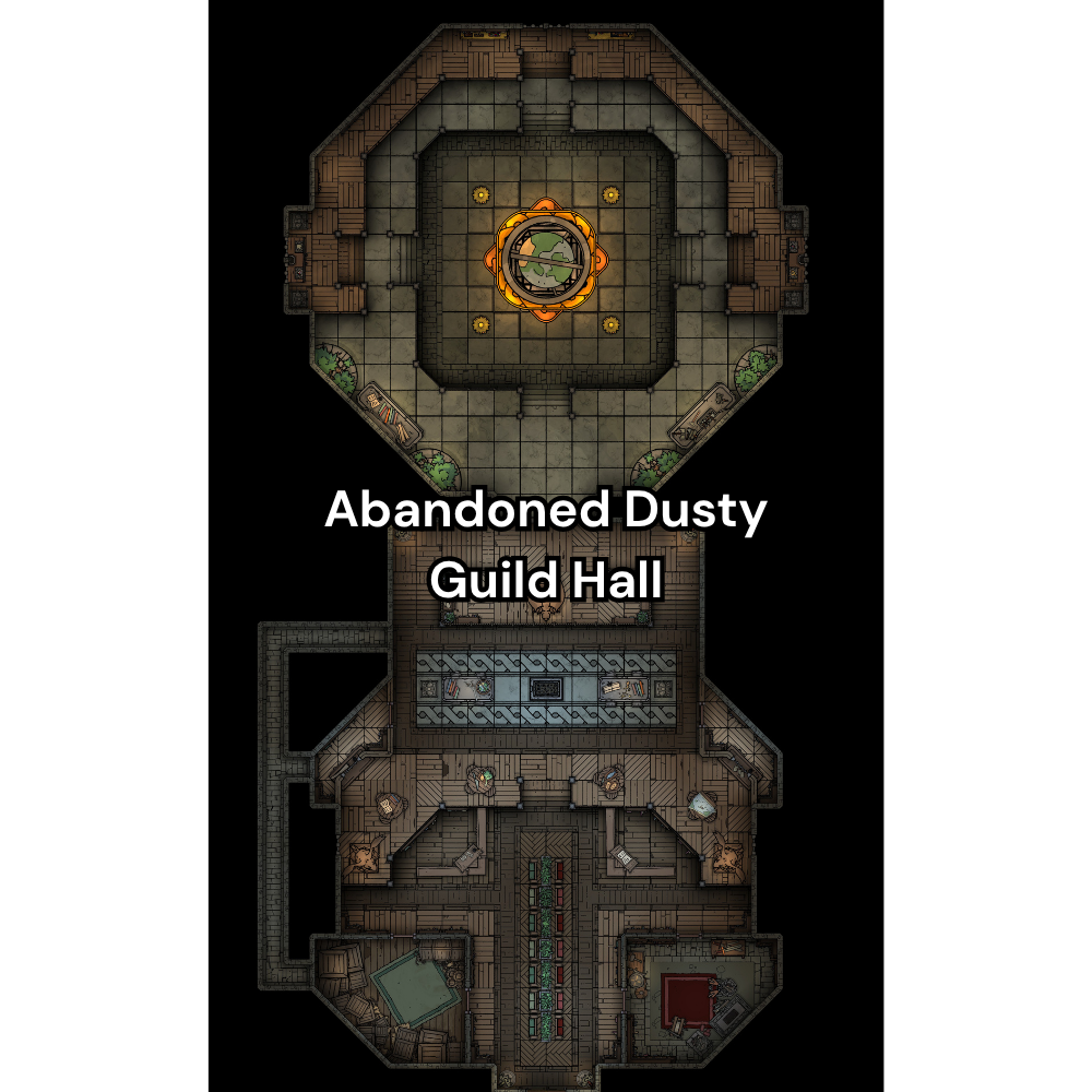 Guild Hall RPG Battlemap Pack [26x42]