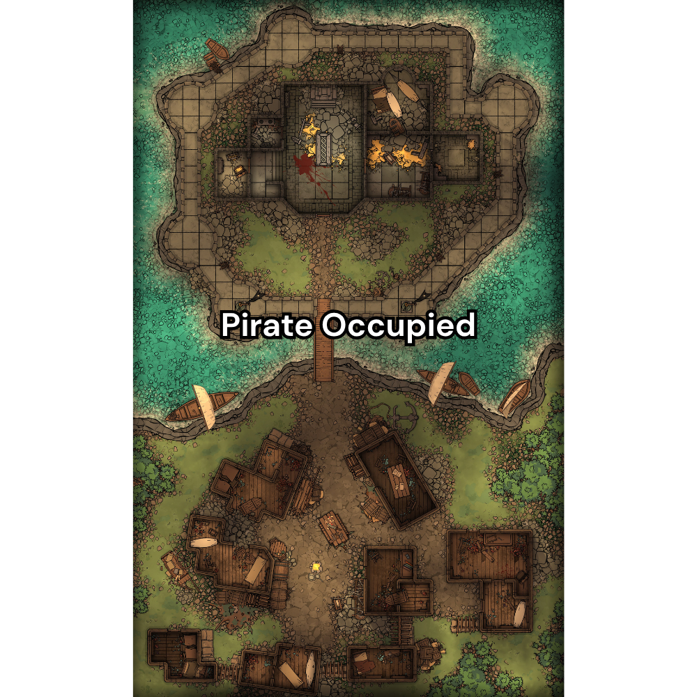 Coastal Fort RPG Battlemap Pack [26x42]