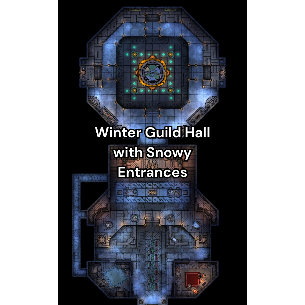 Guild Hall RPG Battlemap Pack [26x42]