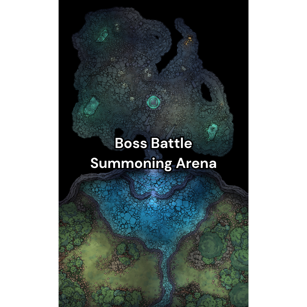 Waterfall Cave RPG Battlemap Pack [26x42]