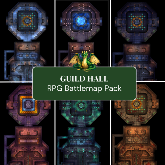 Guild Hall RPG Battlemap Pack [26x42]
